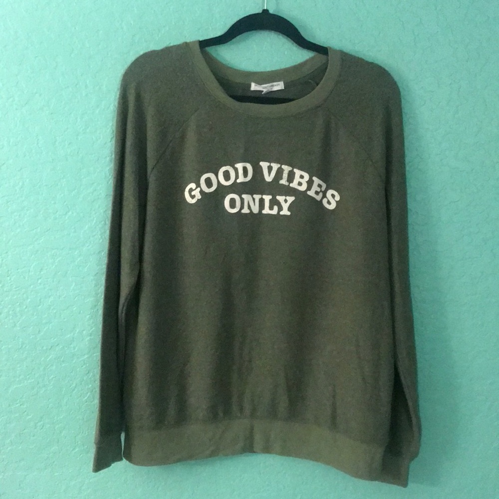 Olive green super soft crew neck sweater